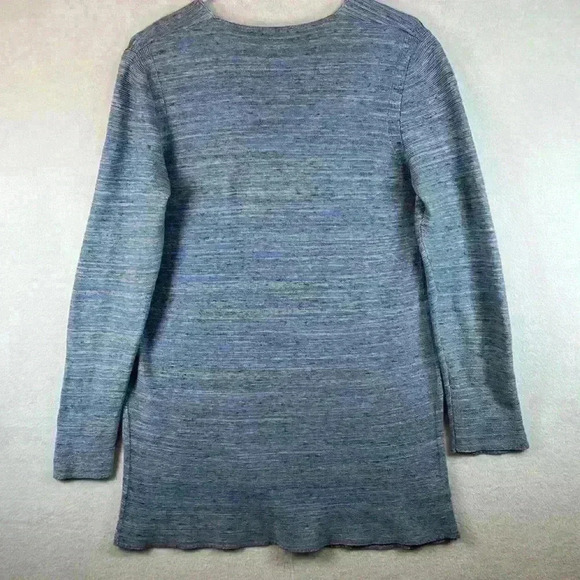 J. Jill PureJill Top Blue Women’s Size Small V Neck Long Sleeve Tunic - Picture 2 of 8